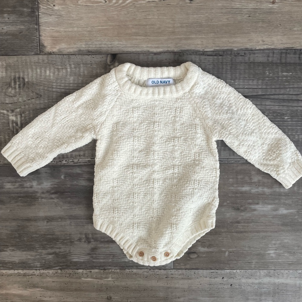 White Knit Old Navy Bubble Romper